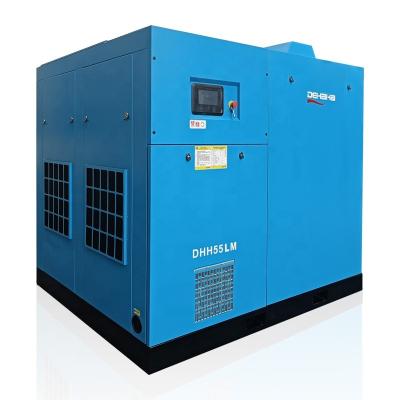 China Silent Low Pressure Air Compressor Industrial 75HP 55kW Small Screw Air Compressor for sale