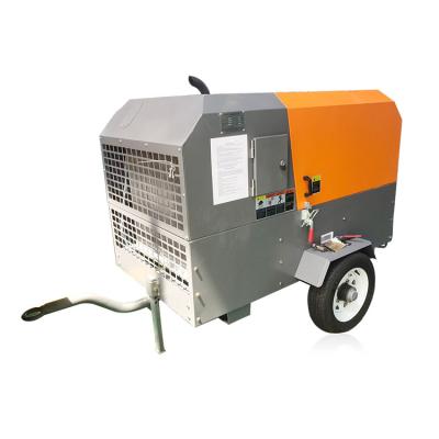 China 8 Bar Portable Diesel Air Compressor Stationary Small Screw Compressors for sale