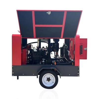 China High Pressure Rotary Industrial Portable Mining Mobile Screw Diesel Air Compressor à venda