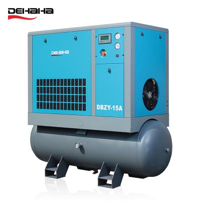 China 16 Bar Integrated Screw Compressor 11kw 15hp All In One Portable Screw Air Compressor for sale