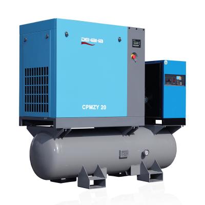 China 20L Laser Cutting Industry Combined Screw Air Compressor 1.5L/H Oil Consumption ≤800KG Weight for sale