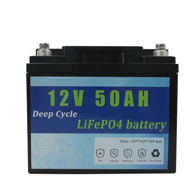 China 3500 Deep Cycle LiFePO4 Battery Lithium Iron Phosphate Battery Rechargeable 12V 50Ah for sale