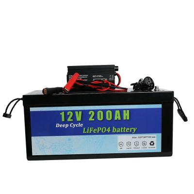 China Slolar Lithium Lifepo4 Battery Rechargeable 26650 Batteries 12V 200AH for sale