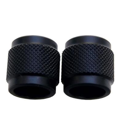 China CNC Machined Black Guitar Knobs Knurled Thread Engraving for sale