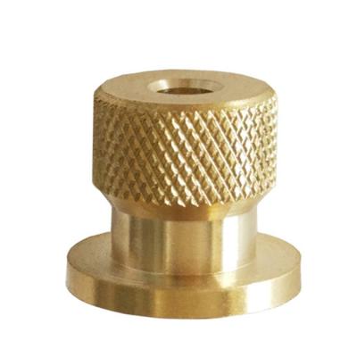 China Custom CNC Machined Brass Door Knob Knurled 2inch Unpainted Parts for sale