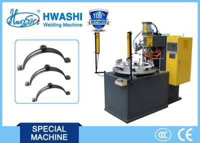 China Pipe Clamp Nut Automatic Welding Machine With Rotary Table And Discharge Arm for sale