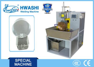 China Fry Basket Wire Seam / Rolling Automatic Welding Machine , Wire Basket Spot Welding Machine for sale