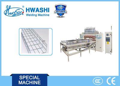 China Cable Tray Welded Wire Mesh Welding , Basket cable making machine for sale