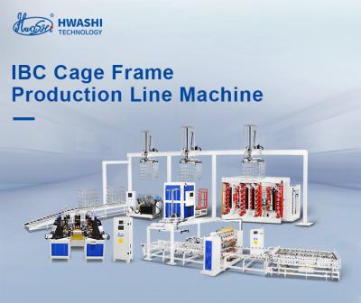 Китай Промежуточные контейнеры для оптовых грузов Hwashi Полная производственная линия, автоматическое испытание утечек и сварка рамы продается