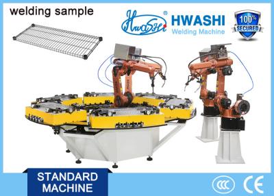 China Storage Wire Shelf Corner Robotic Welding Machine , Industrial Welding Robot Arm 6 Axis for sale