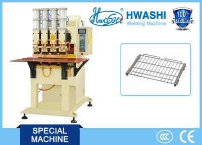 China Four Head Pneumatic Wire Welding Machine , Wire Shelf Manual Spot Welding Machine for sale