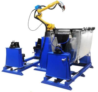 China Galvanized Steel Big Rubbish Bin Welding Robot Unit for sale
