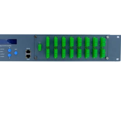 China 1550nm High Power WDM 16 port *23dBm 32dbm EDFA for CATV/HFC/PON optical amplifier for sale