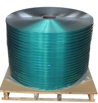 China Cinta de acero revestida 390mpa del copolímero del verde 0.1m m a prueba de humedad en venta