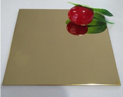 China 316 8K Mirror Golden Stainless Steel Sheet Plate Decorative Cold Rolled 1mm SS Sheet for sale