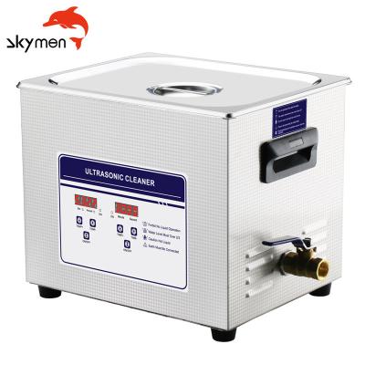 China Ultrasonic Skymen Cleaning Equipment 15L Ultrasonic Parts Cleaners With Degass for sale