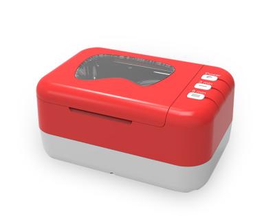 China New Mini Red JP-520 Ultrasonic Denture Sterilizer 15W For Parents for sale