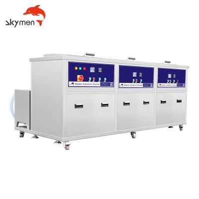 China Degreasing 3 Tanks Industry Ultrasonic Cleaner Bath Power Time Heat Adjust Rinsing Spray Mould DPF Carburetor Cleaning for sale