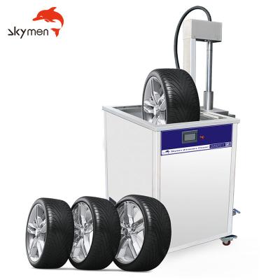 Китай Skymen автомобильные грузовые шины колеса из алюминиевого сплава диски автоматический 40/28 кГц промышленный ультразвуковой очиститель машина для очистки шин продается