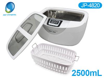 China JP -4820 Portable White 2.5 Liter Professional Ultrasonic Jewelry Cleaner CE FCC Cetification for sale