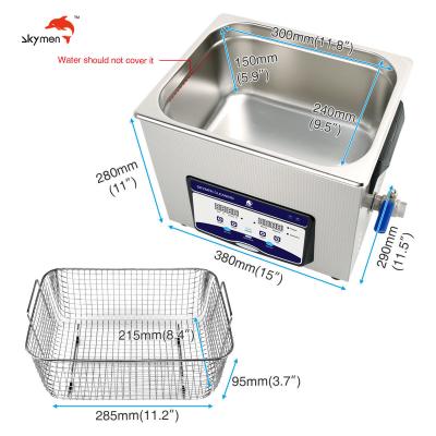 China Professional 2.85 Gallon Ultrasonic Cleaner Skymen With Heater And Basket For Denture for sale