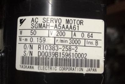 China SGMAH-A5AAA61D-0Y 3000rpm 50W AC Servo Motor for sale