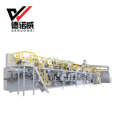 China Full servo PCL control disposable I shape baby diaper manufacturing making equipement for sale