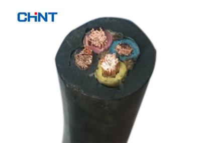 China Multi Core Rubber Insulated Cable , Black Rubber Cable Rated Voltage 450/750V for sale