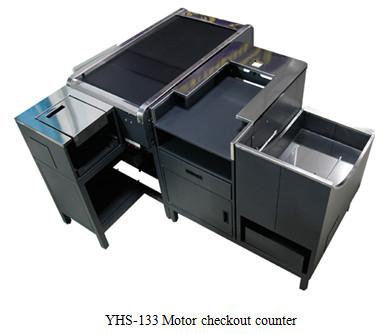 China Electronic Money Checkout Desk Express Checkout Counter With Cash Box for sale