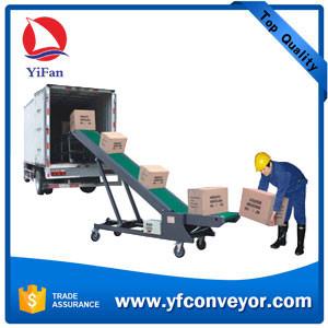 China Mobile loading unloading belt conveyors (manual adjust height) for sale
