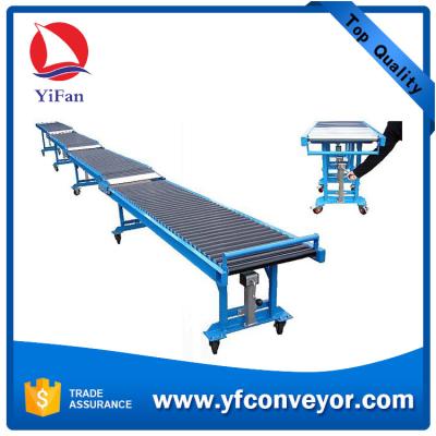China High Rise Expressway Telescopic Gravity Roller Unloading Conveyor for sale