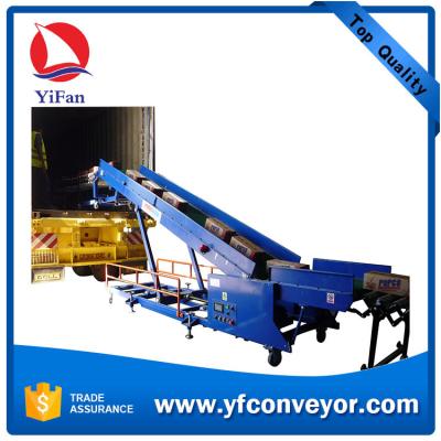 China Telescopic portable loading/unloading truck belt conveyor for sale