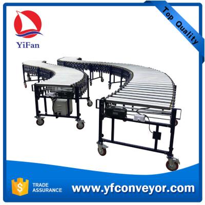 China Good price electric power retractable flexible expandable roller conveyor for sale for sale