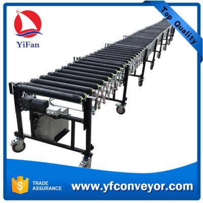 China Rubber Coated Powered Roller Conveyor,Flexible Loading Unloading Conveyor for sale