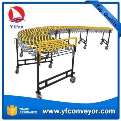 China Flexible Gravity Unloading Roller Conveyor for sale