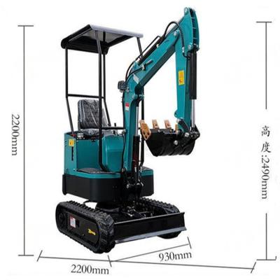 China Thunderstorm Green Diesel Engine Small Digger Mini Excavator Machine For Farm Winery Agricultural Garden à venda