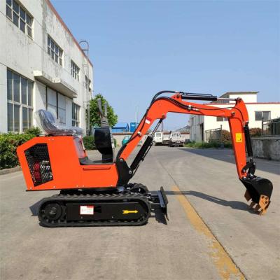China Oranje Kleur 1 Ton Mini Excavator With Rubber Track Te koop