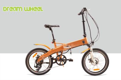 China 250 Watt Electric Folding Bike 20 Wheels , 55km Small Fold Up Electric Bike for sale