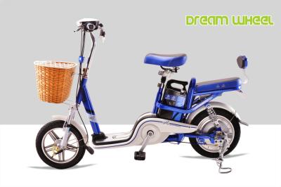 China 25 mph City Lightweight Electric Bike Pedal Assist Dual Seat 38Kgs Drum Brake with  lithium battery for sale