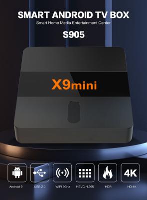 China New Android Tv Box Android 9 ATV WIFI BT4.X 1G/8G Best Price Atv Box X9mini With Voice Remote à venda
