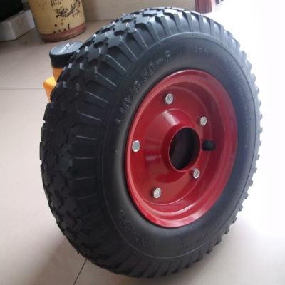 China Luckylion TR13 Semi Pneumatic Rubber Wheels 3.00-8 Load Capacity 70-260kg for sale