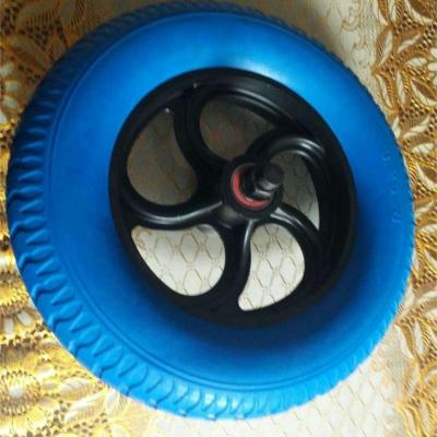 China OEM PU Foam Semi Hollow 8 Inch Solid Hard Rubber Wheel 325-8 for sale