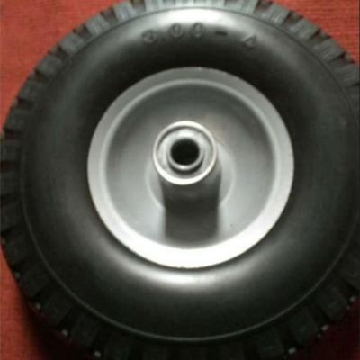 China Rueda plástica sólida de goma dura 410/350-4 de la PU de la rueda de goma 300-4 en venta