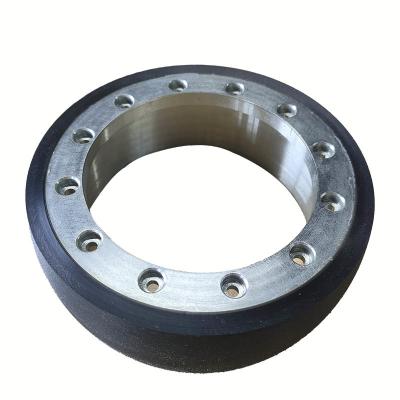 China OEM PU Rubber Wheels On Machinery For AGV Robot for sale