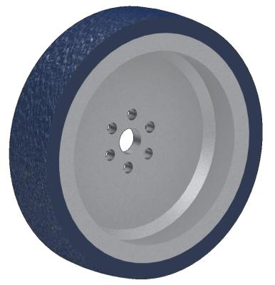 China Rubber AGV Polyurethane Industrial Wheels Load Capacity 300kg for sale