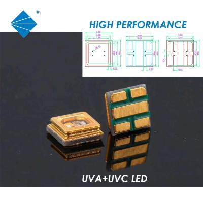 China 3.5*3.5mm Mini-SMD LED 3-5mw 0.5w SMD UVC LED für die Oberflächensterilisierung zu verkaufen