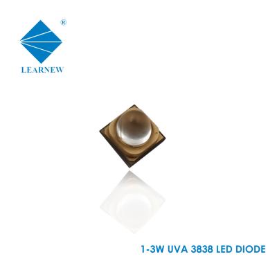 China La lente de cristal 3W 3838 Smd de intensidad alta UVA de cuarzo llevó a Chip High Power en venta
