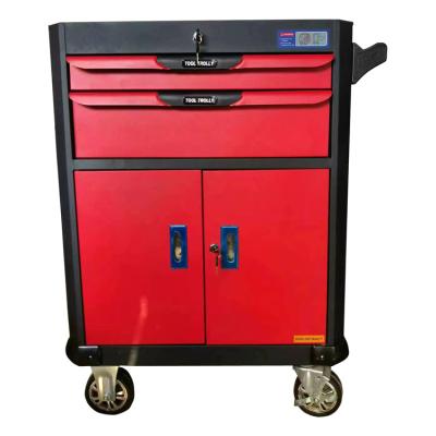 China Red And Black Metal Tool Trolley / Workshop Auto Repair Hardware Storage Cabinet à venda