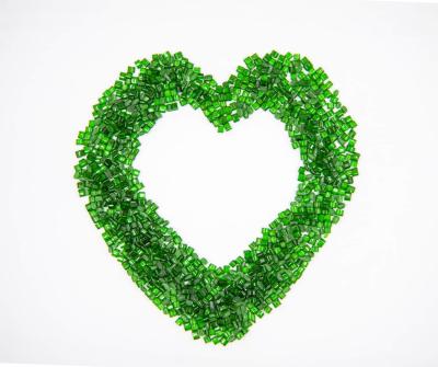 China GRS Certified PET Bottle Resin Green Recycled Pellets Polyethylene Terephthalate Granules Pet Resin for sale