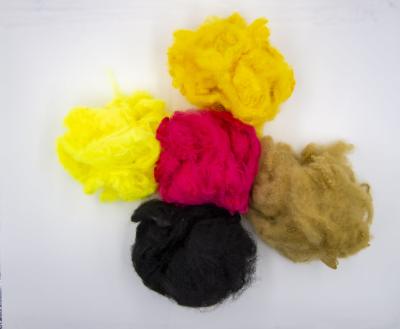 China Customizable Staple Fiber Polyester Various Color Recycled PSF for sale